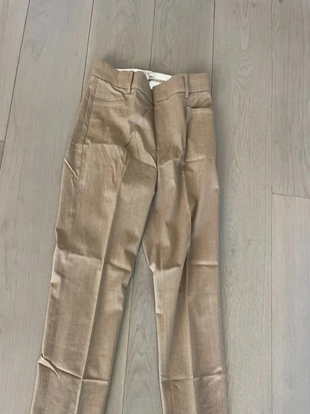 Banana Republic Tan Linen Straight Leg Trousers Size 4